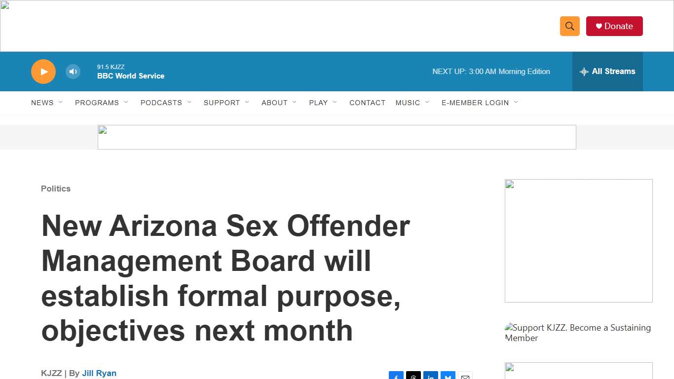 New Arizona Sex Offender Management Board will establish formal purpose, objectives next month