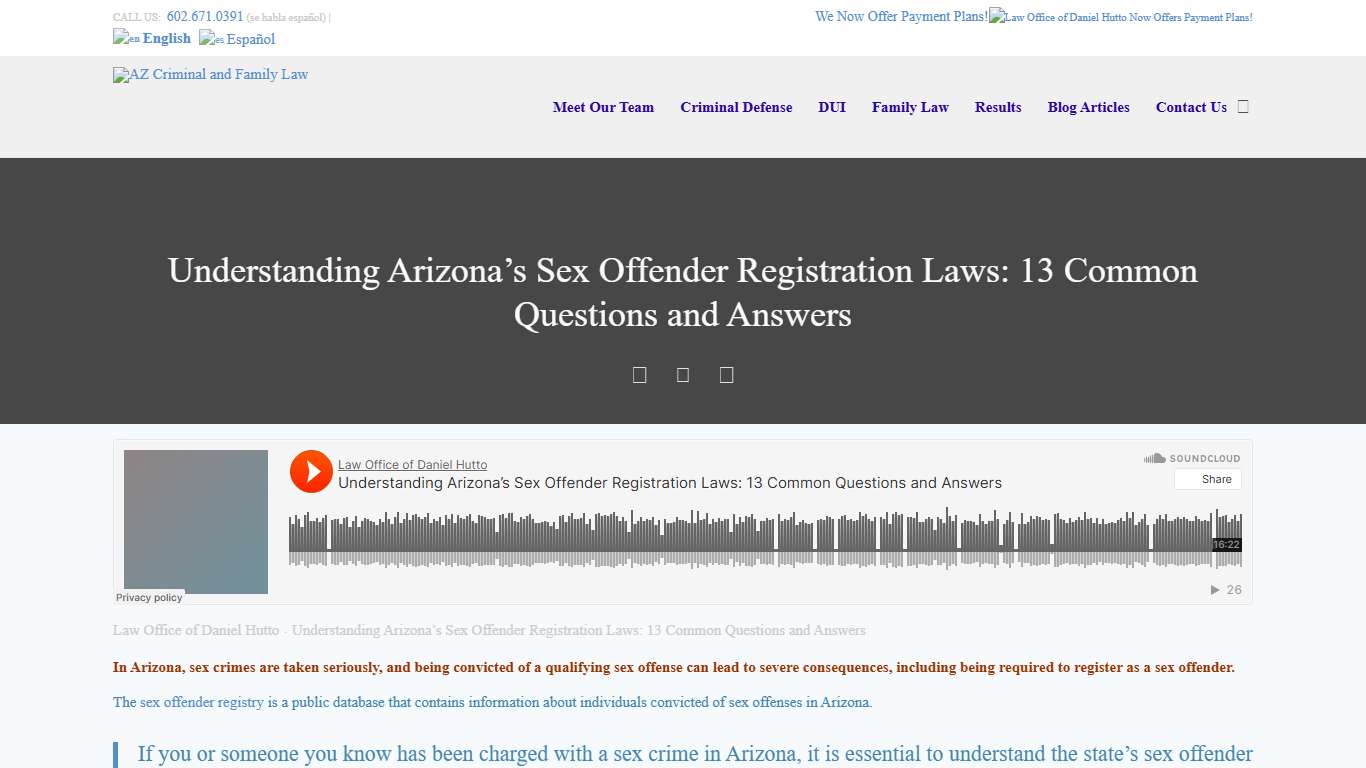 Understanding Arizona's Sex Offender Registration Laws: 13 Common Questions and Answers