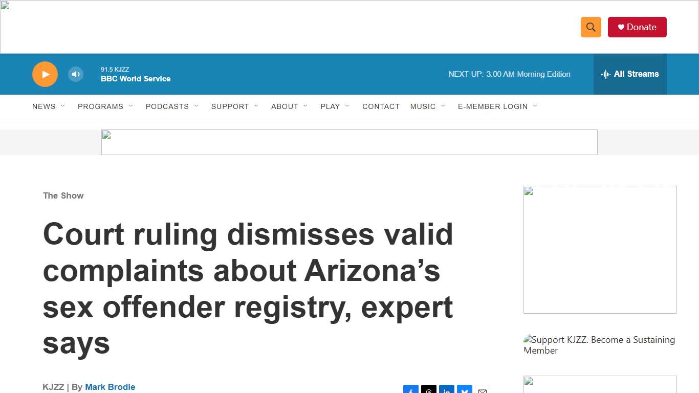 Court ruling dismisses valid complaints about Arizona’s sex offender registry, expert says